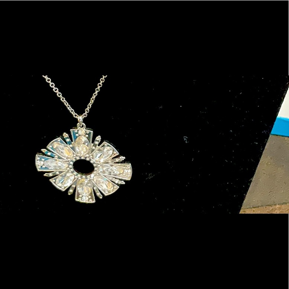 Touchstone Adjustable Crystal Pendant Necklace, A… - image 1